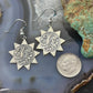 Carolyn Pollack Southwestern Style Sterling Silver Sun w/Swirl Engraved Dangle Earrings