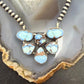 Sterling Silver Southwestern Style Golden Hill Turquoise Cluster 23" Lariat For Women