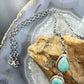 Sterling Silver Southwestern Style Mohave Turquoise Lariat 19" Necklace For Women #1
