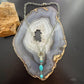 Carolyn Pollack Sterling Silver Turquoise Pendant on Rope Link Chain Necklace For Women