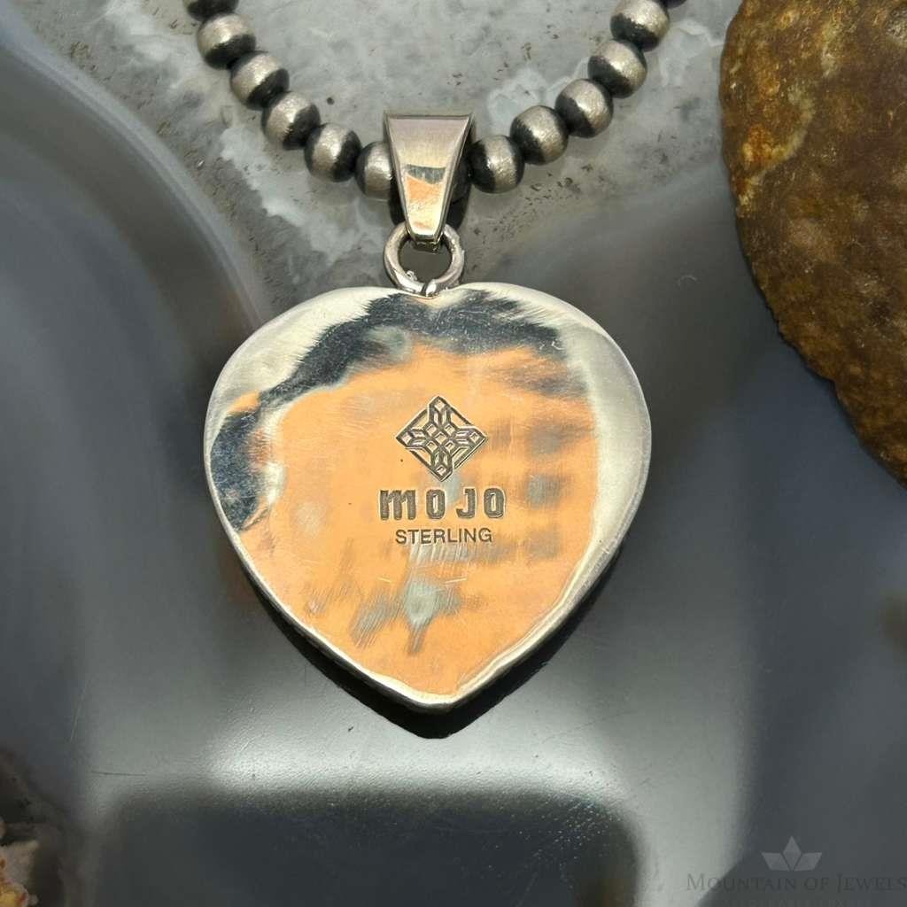 Sterling Silver Southwestern Style Wild Horse Heart Pendant For Women #3