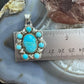 Sterling Silver Southwestern Style Composite American Turquoise Cluster Pendant