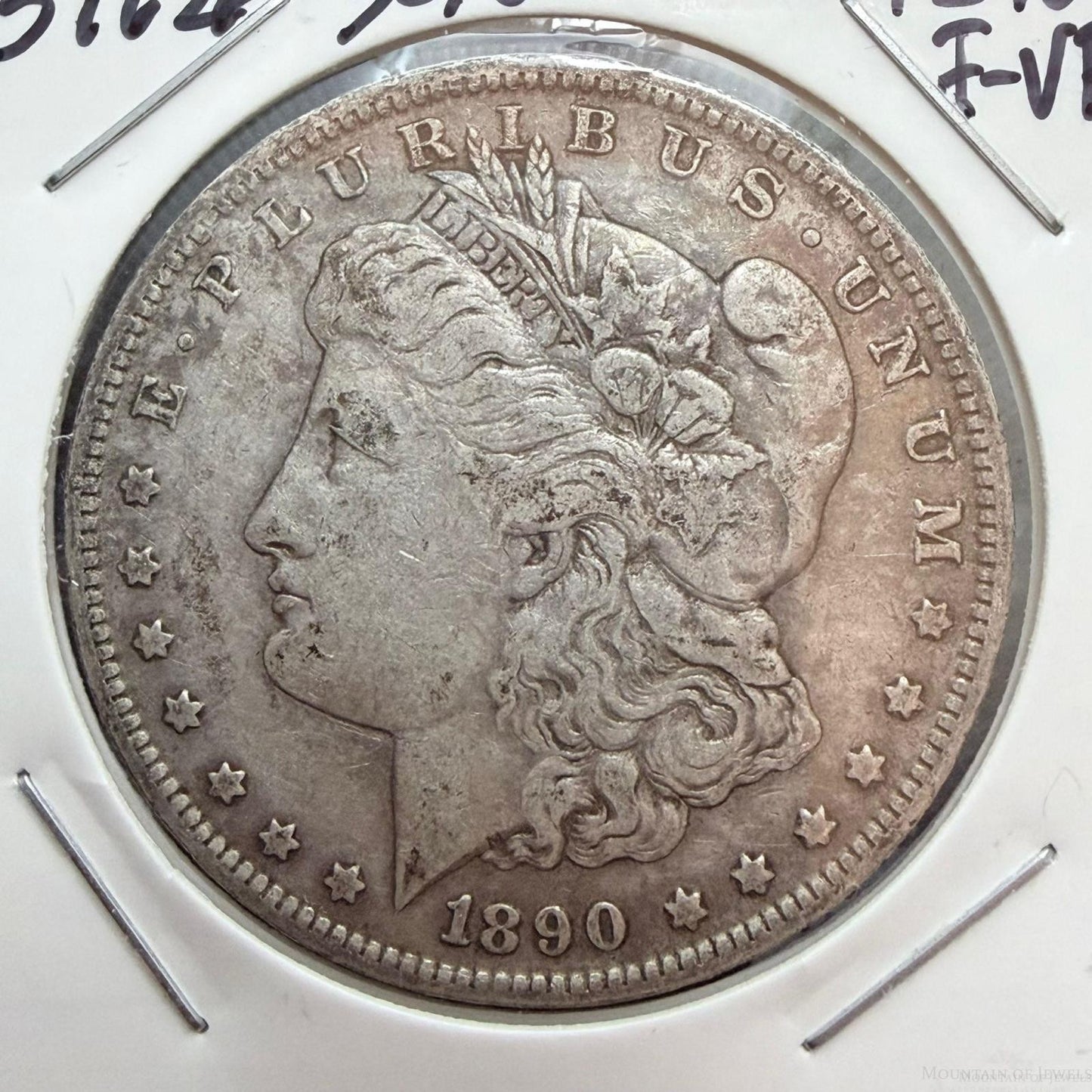 1890 US 90% Morgan Silver Dollar F-VF #51626-5GU