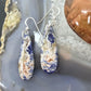 Sterling Silver Teardrop Sodalite Slab Dangle Earrings For Women #504