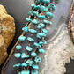 Vintage Native American 4 Starnds Turquoise & Brown Shell Beads w/Curved Turtle Necklace For Women