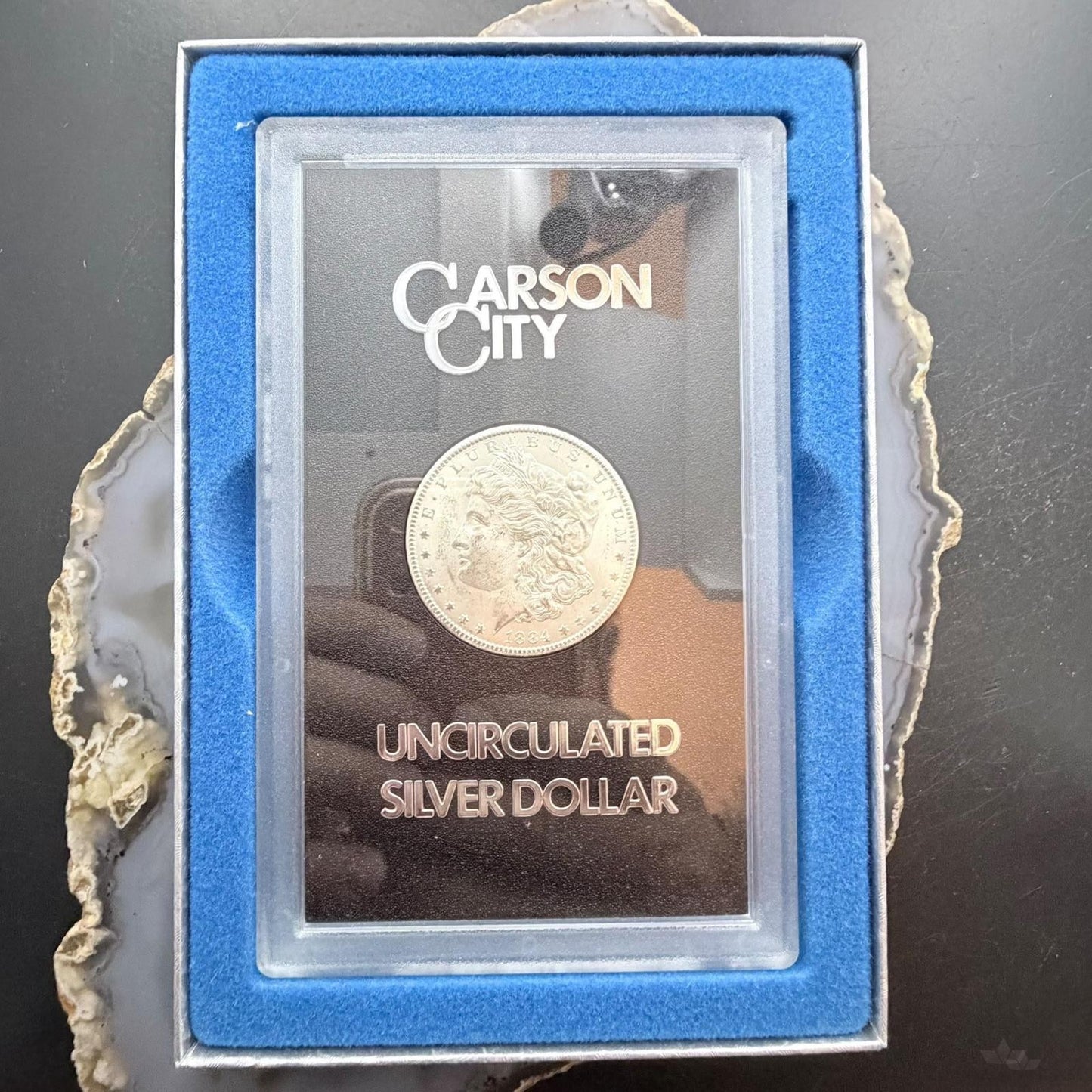 1884-CC US 90% Morgan Silver Dollar Uncirculated COA Box #84255063