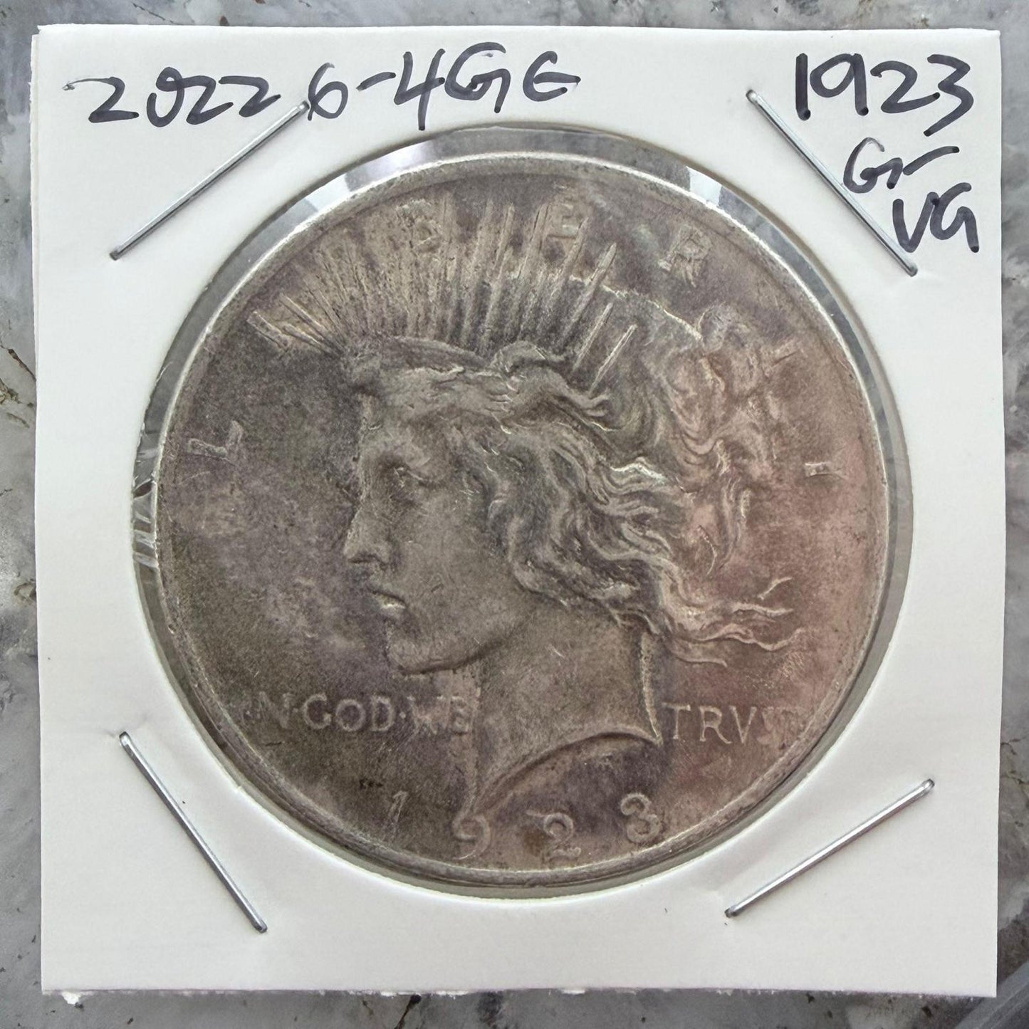 1923 US 90% Peace Silver Dollar G-VG #20226-4GE