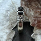 Carolyn Pollack Sterling Silver 5 Small Oval Onyx Decorated Ring For Women