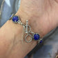 Carolyn Pollack Sterling Silver Lapis & Red Jasper Double Sided Toggle Link Bracelet