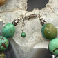 Vintage Sterling Silver 12 Large Turquoise Beads 6.75" Bracelet For Women