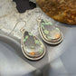 Sterling Silver Southwestern Style Teardrop Turquoise Dangle Earrings For Women