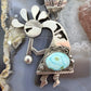 Alonzo Mariano Native American Sterling Silver w/Turquoise Kokopelli Unisex Pendant
