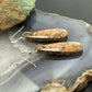 Sterling Silver Teardrop Maligano Jasper Slab Dangle Earrings For Women #531