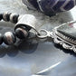 Sterling Silver Southwestern Style Teardrop Peanut Obsidian Decorated Pendant For Women