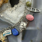 Carolyn Pollack Sterling Silver Multi Charm and Stone Charm Bracelet For Women