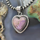 Sterling Silver Southwestern Style Phosphosiderite Heart Pendant For Women