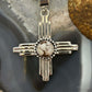 Sterling Silver Southwestern Style Round Wild Horse Unisex Zia Pendant #3