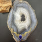 Carolyn Pollack Sterling Silver & Brass Lapis Decorated 15" Necklace For Women