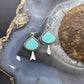 Sterling Silver Southwestern Style Turquoise Squash Blossom Dangle Earrings For Women