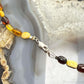 Sterling Silver Amber Beaded 17" and 18" Necklace For Women