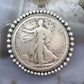 Genuine 90% Silver 1942 US Walking Liberty Half Dollar Decorated Unisex Pendant