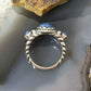 Carolyn Pollack Southwestern Style Sterling Silver 3 Denim Lapis Ring Size 5 For Women