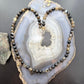 Sterling Silver Southwestern Style Smoky Onyx 8mm Beads 22" Necklace For Women
