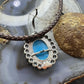 Carolyn Pollack Sterling Silver Large Oval Turquoise Enhancer Pendant For Women