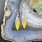 Sterling Silver Marquise Bumblebee Jasper Slab Dangle Earrings For Women #176