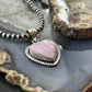 Sterling Silver Southwestern Style Phosphorite Decorated Heart Pendant For Women
