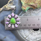 Native American Sterling Silver Green Turquoise w/Phosphosiderite Cluster Pendant For Women