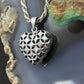 Sterling Silver Lattice Cut Out Hollowed Heart Pendant For Women
