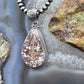 Native American Sterling Silver Teardrop Wild Horse Decorated Pendant For Women