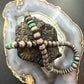 Southwestern Style Copper Navajo Pearl Round,Saucer & Turquoise 18"-20" Necklace For Women