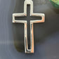 Sterling Silver Fashion Unisex Cut Out Cross Pendant