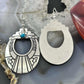 Tommy & Rosita Singer Sterling Silver Dot Turquoise Engraved Dangle Earrings For Women