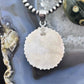 Sterling Silver Southwestern Style Rounded Turquoise Round Cluster Pendant For Women