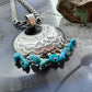 Carolyn Pollack Sterling Silver Stamped Pendant w/Turquoise Beads For Women