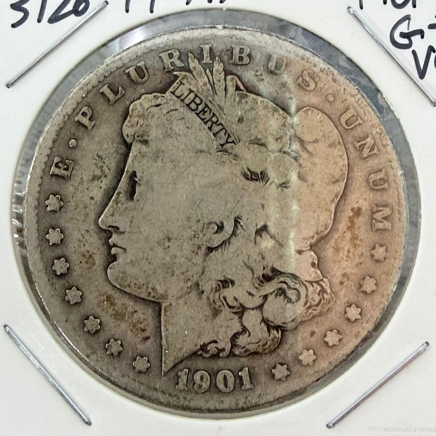 1901-S US 90% Morgan Silver Dollar G-VG #13126-19GH