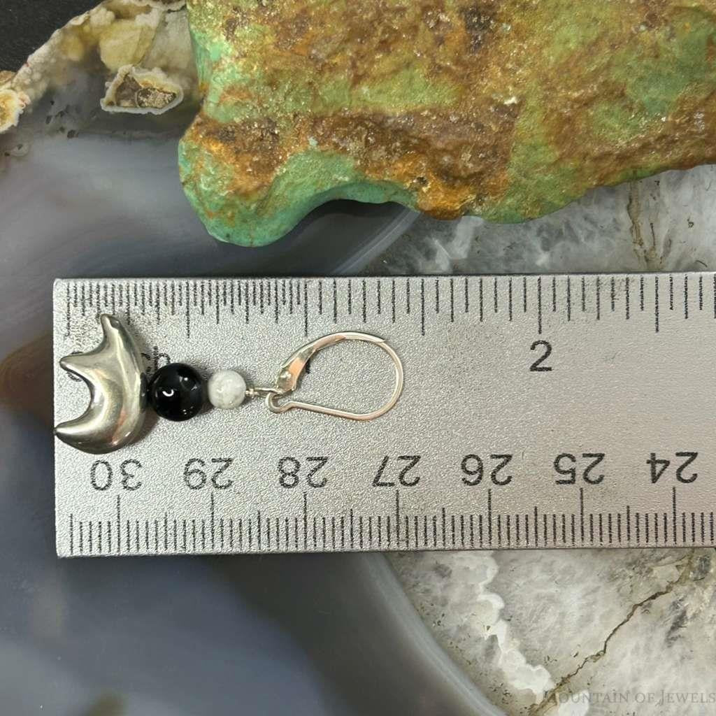 Carolyn Pollack Sterling Silver Fetish Bear w/Beads Dangle Earrings For Women