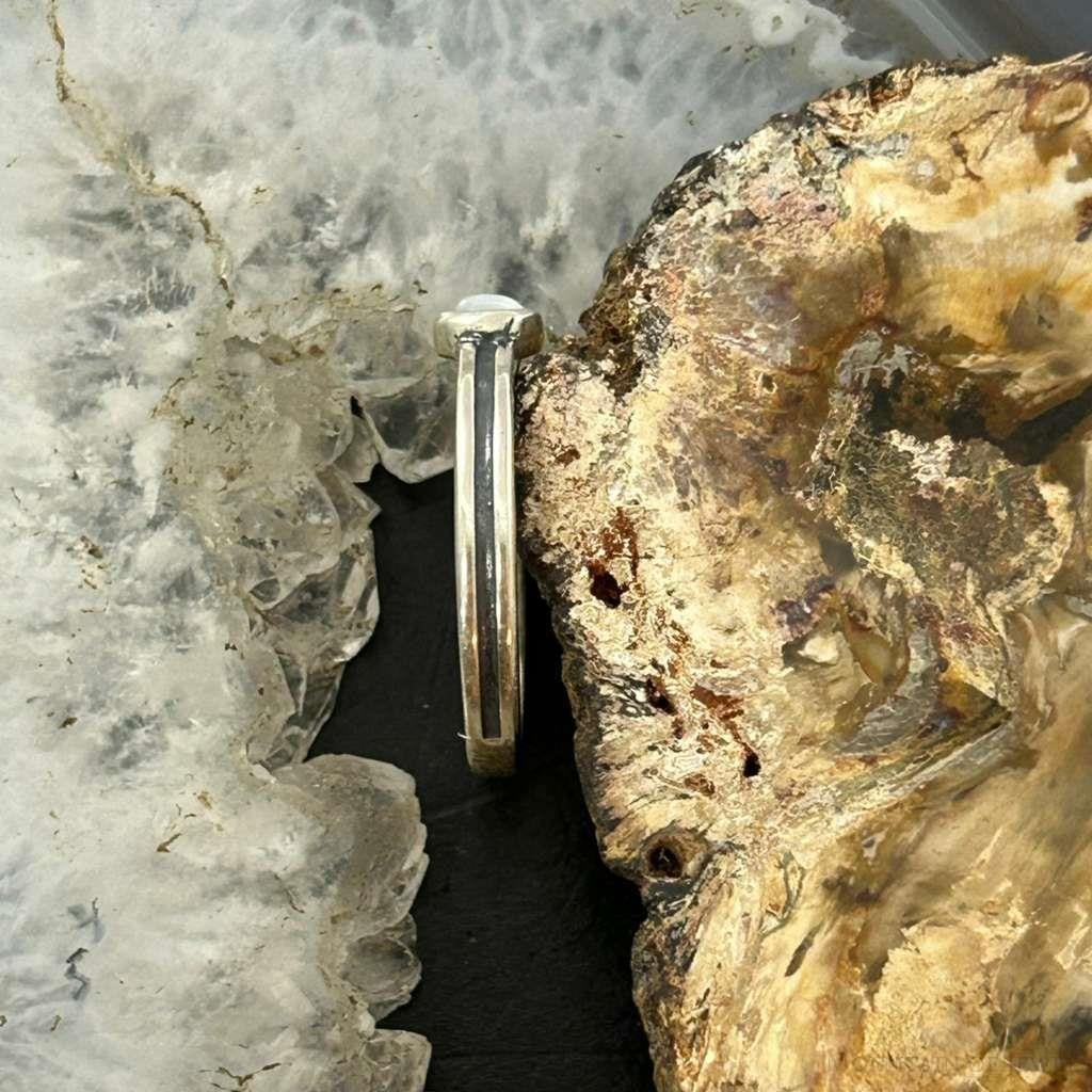 Carolyn Pollack Sterling Silver Rounded Moonstone Slim Ring For Women