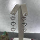 Sterling Silver 3 Cutout Hearts Fashion Dangle Earrings For Women