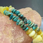 Desert Rose Trading Sterling Silver 2 Strand Turquoise & Yellow Opal Necklace For Women