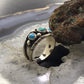 Milton Lasiloo Vintage Native American Sterling Turquoise Unisex Band Ring Size 11.5