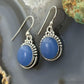 Sterling Silver Southwestern Style Periwinkel Chalcedony Dangle Earrings For Women