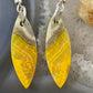 Sterling Silver Marquise Bumblebee Jasper Slab Dangle Earrings For Women #151
