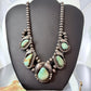 Signed Vintage Native American Sterling Silver Royston Turquoise Necklace For Women