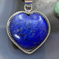 Sterling Silver Southwestern Style Lapis Lazuli Heart Pendant For Women #1