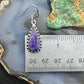Sterling Silver Southwestern Style Teardrop Charoite Dangle Earrings For Women