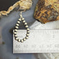 Sterling Silver Southwestern Style 4mm Navajo Pearl Bead Hoop Earrings For Women